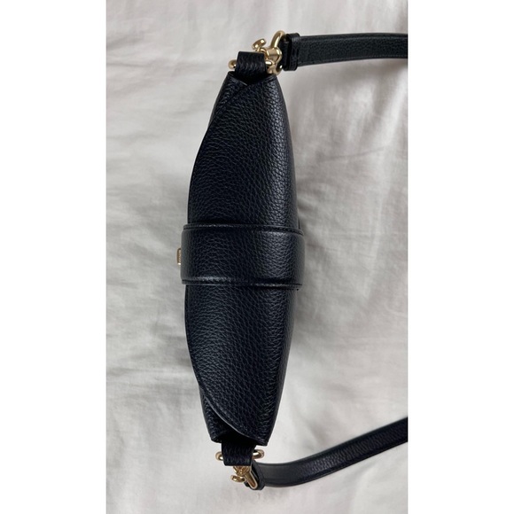 COACH Black Pebble Leather Addie Crossbody - Picture 10 of 13